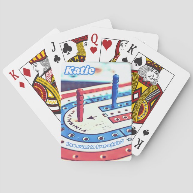 Personlig Katie Namn | Cribbage Casinokort (Baksidan)