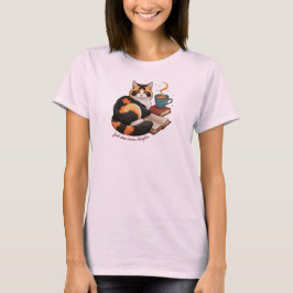 Personlig Katt "Bara Ett Kapitel Till" T-Shirt