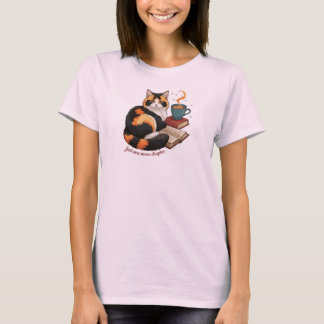 Personlig Katt "Bara Ett Kapitel Till" T-Shirt