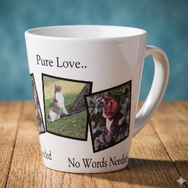 Personlig Katt- eller Hundfoto Ljus Kaffe Mugg