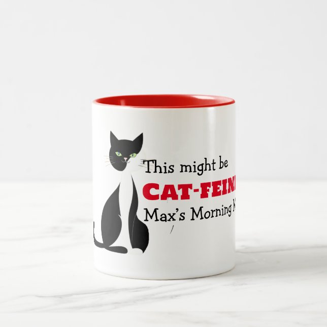 Personlig Katt-fein Kaffe Mugg (Center)