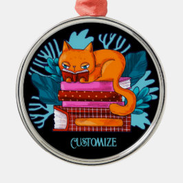 Personlig Katt godkänt Bokar Julgransprydnad Metall