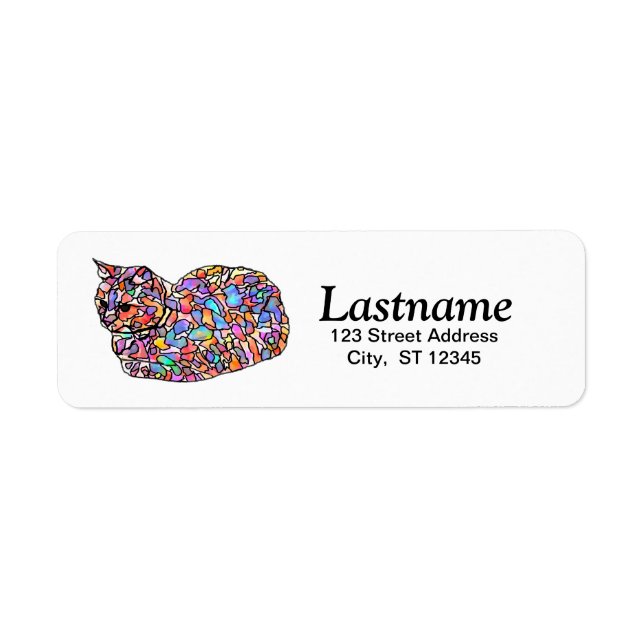 Personlig Katt-Returetiketter Returadress Etikett (Framsidan)