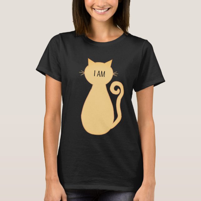 Personlig Katt T Shirt (Framsida)