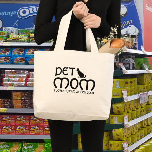 Personlig Kattälskande Kattmamma Citat Söt Jumbo Tygkasse