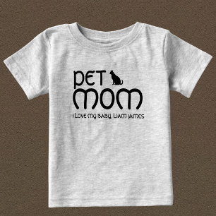 Personlig kattälskande kattmamma mors dag bebis t shirt