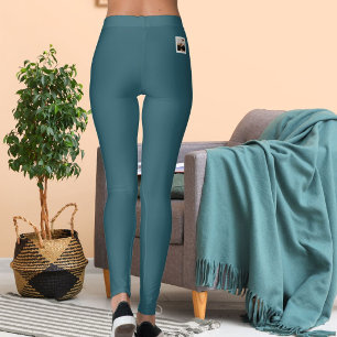 Personlig Kattälskare Husdjursmamma Mörk Teal Neut Leggings