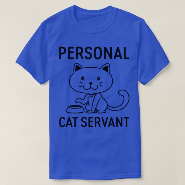 Personlig kattanställd 1 t shirt (Design framsida)