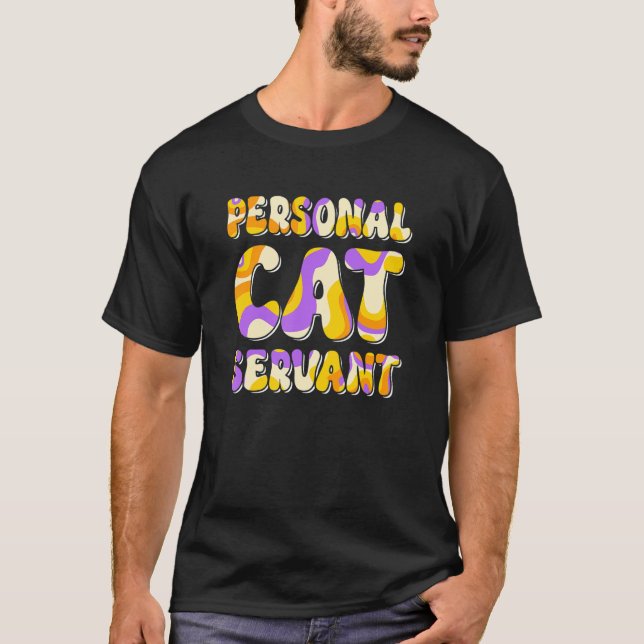Personlig kattanställd t shirt (Framsida)