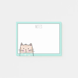 Personlig kattblomma Notes Post-it Block