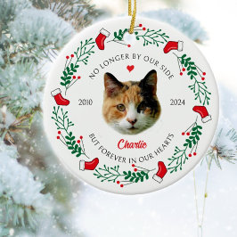 Personlig Kattens minnesjul Julgransprydnad Keramik