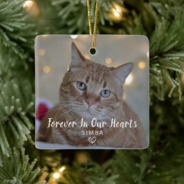 Personlig kattfoto Husdjur Minnesmärke Jul Julgransprydnad Keramik
