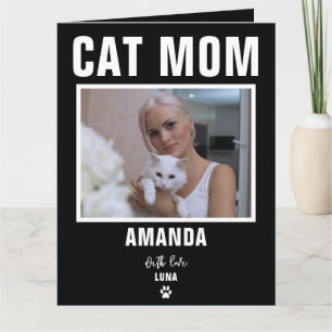 Personlig kattmamma anpassad fotokort kort