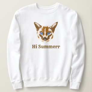 Personlig kattmamma familj husdjur foto brun vit t shirt