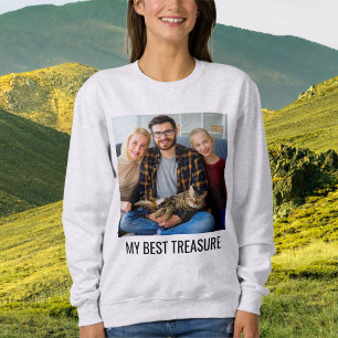 Personlig kattmamma familj husdjur foto svart ask t shirt