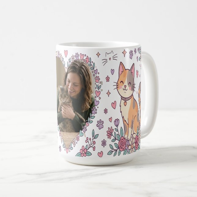 Personlig Kattmamma Foto Mugg – Kattmamma Present (Framsida höger)