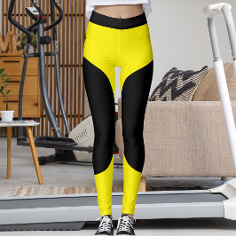Personlig Kattmamma Husdjursälskare Svart Gul Leggings