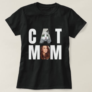 Personlig kattmamma, kattfoto t shirt