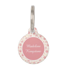 Personlig Kattnamnskylt Rosa Kattpotes Pastell