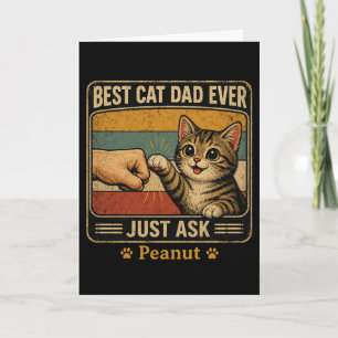 Personlig kattpappa Bästa kattpappa någonsin Fråga Kort