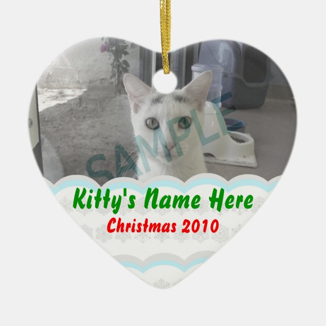 Personlig Kattunge Ornament (Framsidan)