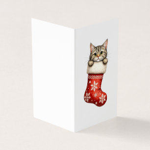Personlig Kattunge Strumpa Julkort Kort