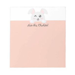 Personlig Kawaii Animal - Bunny Anteckningsblock
