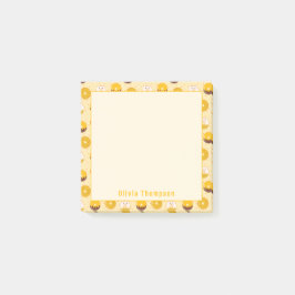 Personlig Kawaii Bear Donut Notes Post-it Block