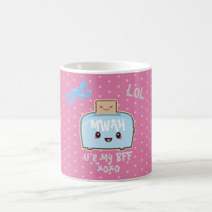 Personlig Kawaii BFF Best Friends Mugg Cute Food