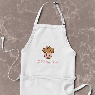 Personlig Kawaii Cupcoa Apron med eget namn Förkläde