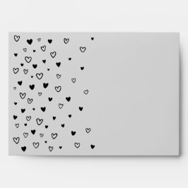 Personlig Kawaii Cute Black Hearts Kärlek