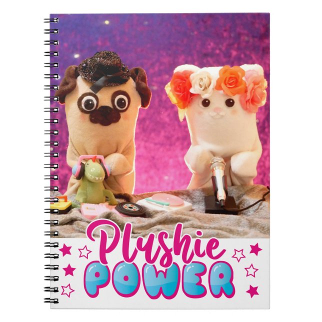Personlig Kawaii Cute Plushie Power Photo Anteckningsbok (Framsidan)