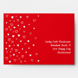 Personlig Kawaii Cute Red Hearts Snigel Mail