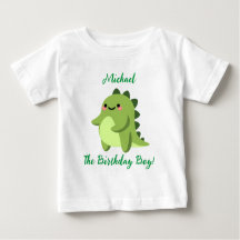 Personlig Kawaii Dinosaur Baby T-Shirt