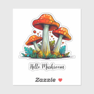 Personlig Kawaii Hand plockade Mushroom scrapbook Klistermärken