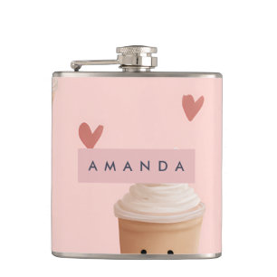 Personlig Kawaii Iced Coffee Mönster Fickplunta