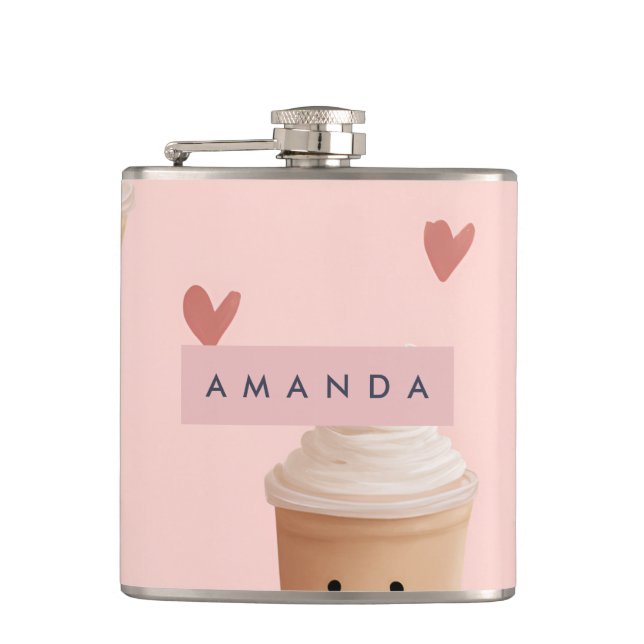 Personlig Kawaii Iced Coffee Mönster Fickplunta (Framsidan)