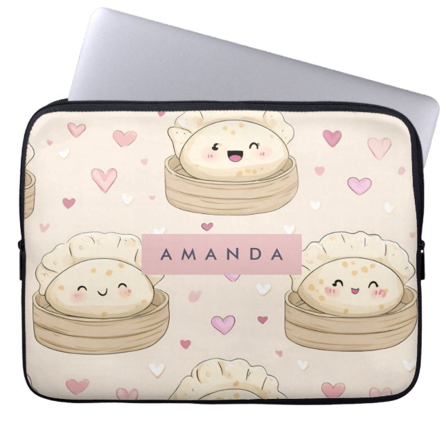 Personlig Kawaii Pastel Dumpling Mönster Laptop Fodral (Framsidan)