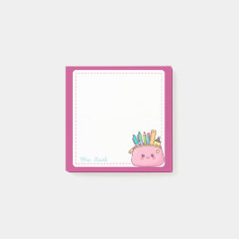 Personlig Kawaii Pennfodral Klisterlapp Post-it Block