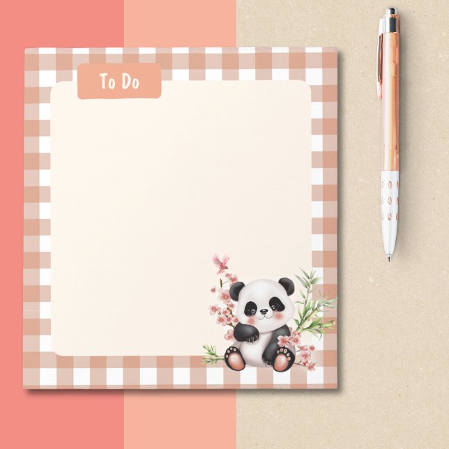 Personlig Kawaii School to Do Anteckningsblock (Back to School To Do Panda Kawaii Anime Style Notepad)