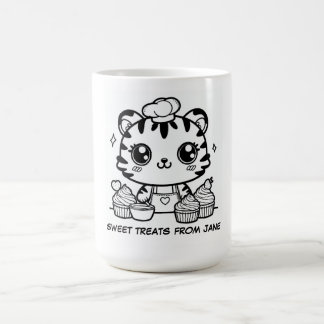 Personlig Kawaii Tiger Baker Mugg | Cute Cupkaka