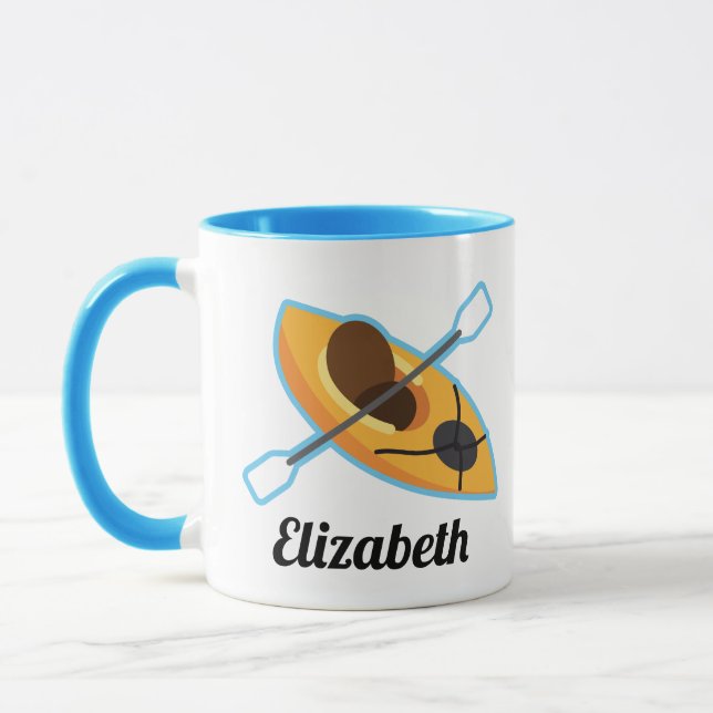 Personlig Kayaking Boot Gift Mugg (Vänster)