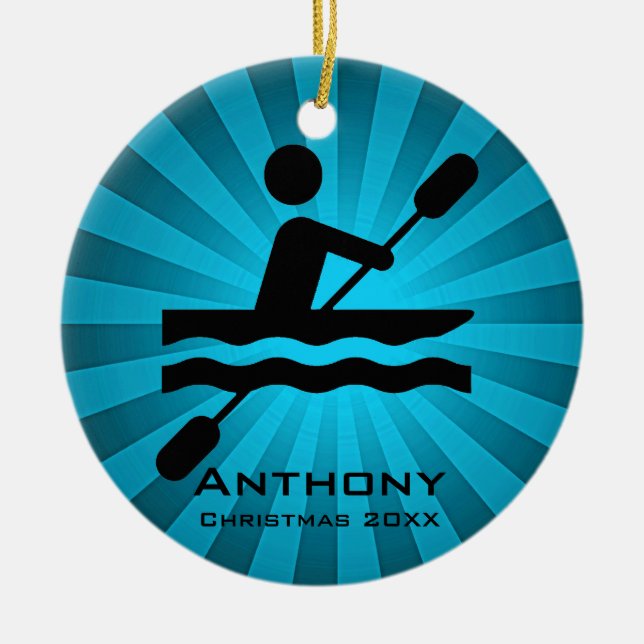 Personlig Kayaking Ornament (Framsidan)
