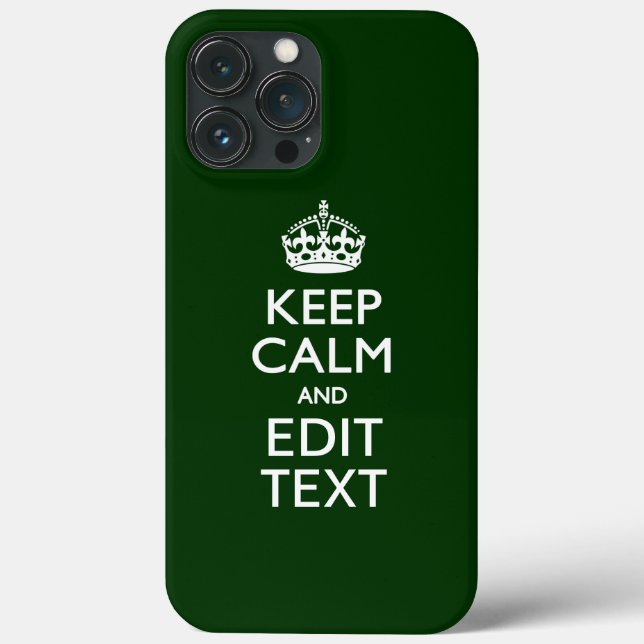 Personlig KEEP CALM AND Redigera Text Grön (Baksida)