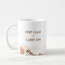 Personlig Keep Calm & Carry On Modern Chic  Kaffemugg