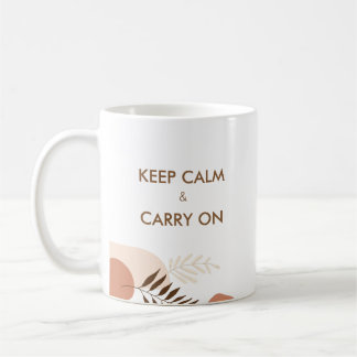 Personlig Keep Calm & Carry On Modern Chic  Kaffemugg