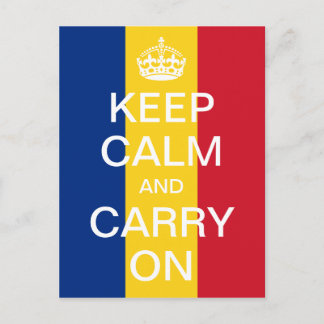Personlig KEEP CALM och FORTSÄTT SOM VANLIGT - Rum Vykort
