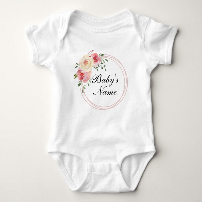 Personlig Keepsaké Baby Namn Baby Bodykostym T Shirt (Framsida)