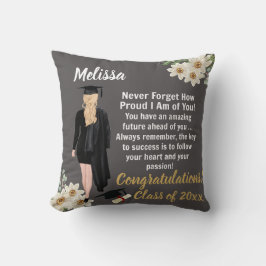 Personlig Keepsaké Studenten Kudde