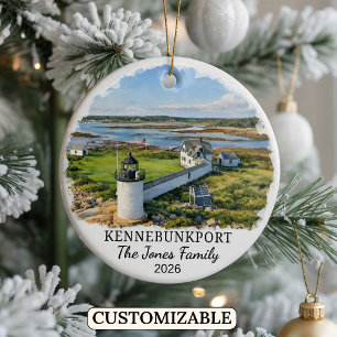 Personlig Kennebunkport-ornament, Anpassad Maine Julgransprydnad Keramik